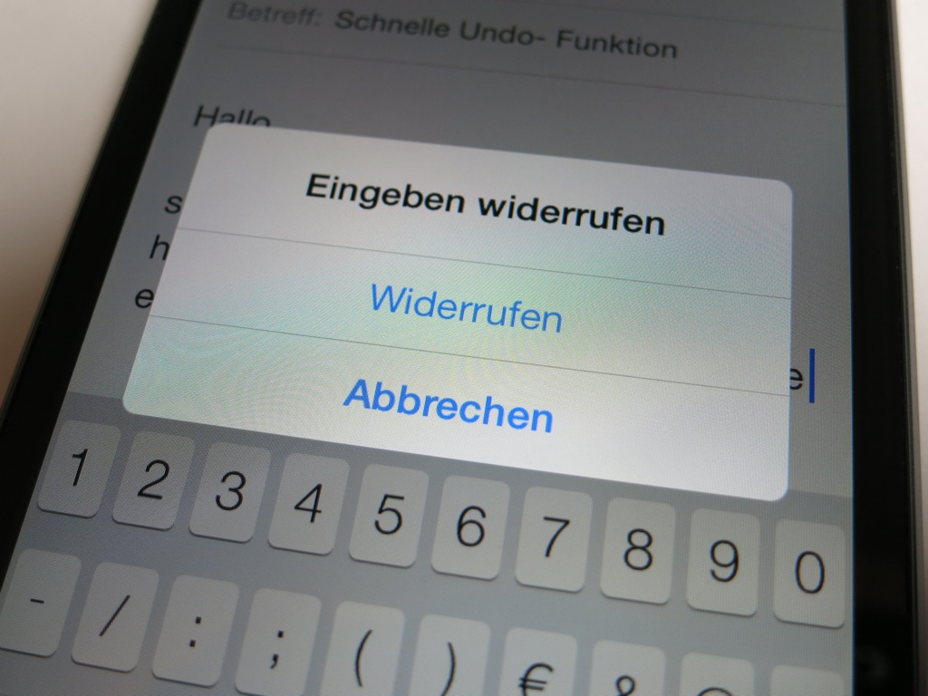 Schnelle Undo-Funktion auf dem iPhone und iPad unter iOS 7 aufrufen