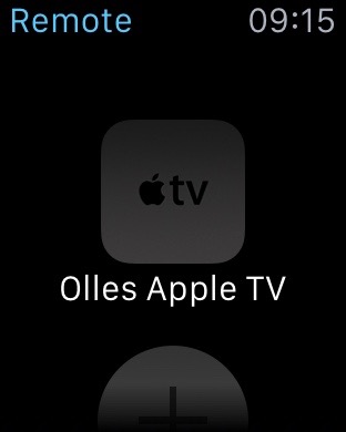 Apple TV auf der Apple Watch auswählen