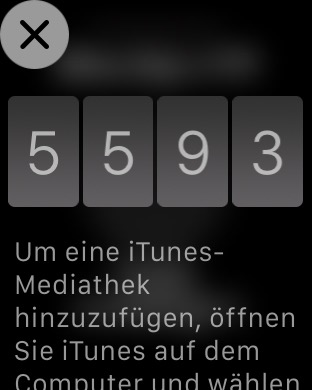 Code für Apple TV Koppelung auf Apple Watch