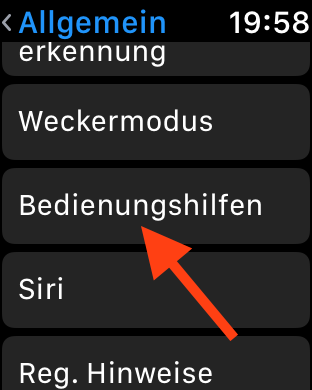 Siris Sprachausgabe auf der Apple Watch mit Voiceover simulieren Aktivierung 03