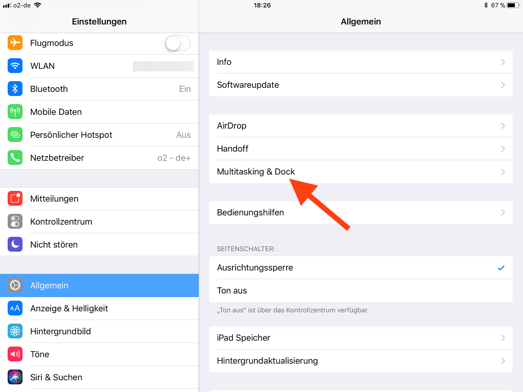 Vorgeschlagene und letzte Apps im Dock des Apple iPad entfernen Multitasking und Dock öffnen