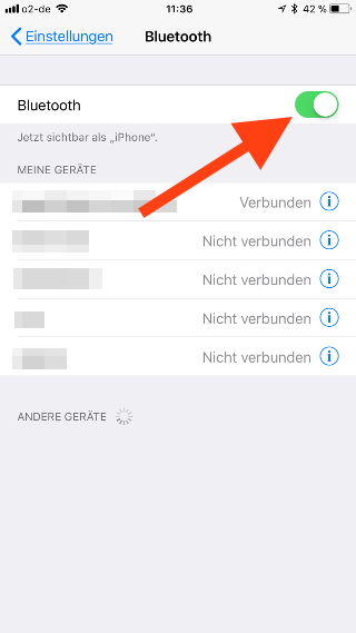 WLAN und Bluetooth auf dem Apple iPhone und iPad komplett abschalten Bluetooth aus