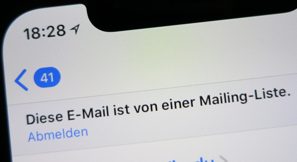 Newsletter unter iOS in Mail abmelden