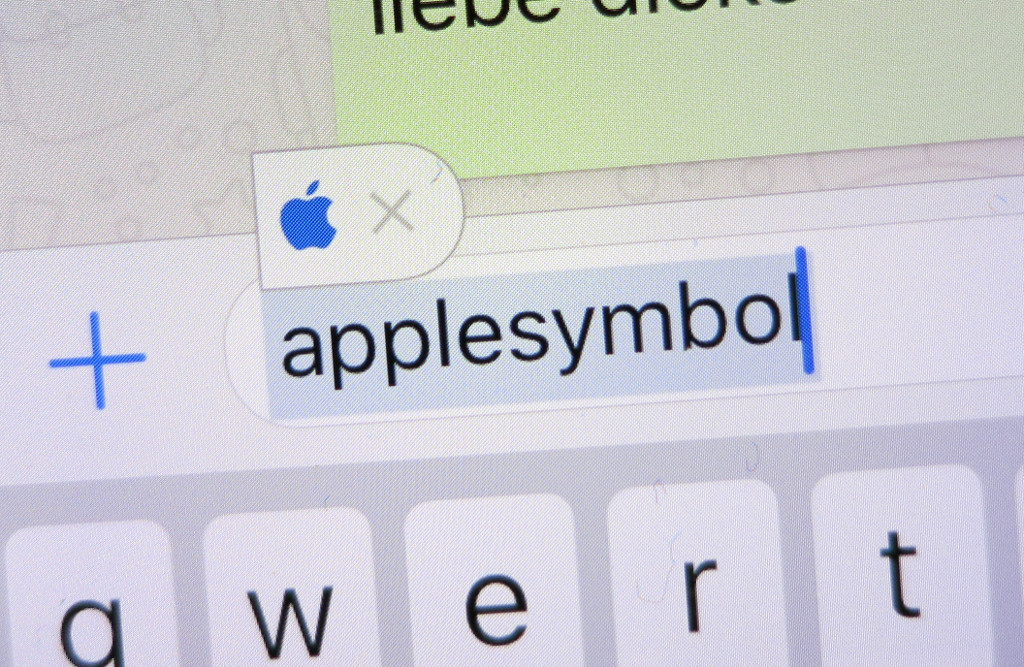 Apple-Logo als Emoji auf dem Apple iPhone iPad und Mac einsetzen