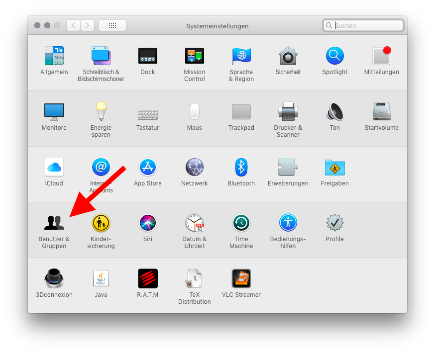 Autostart von Programmen unter macOS verwalten Benutzer und Gruppen aufrufen