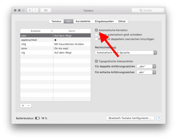 Autokorrektur auf dem Mac ausschalten – APFELHIRN.de