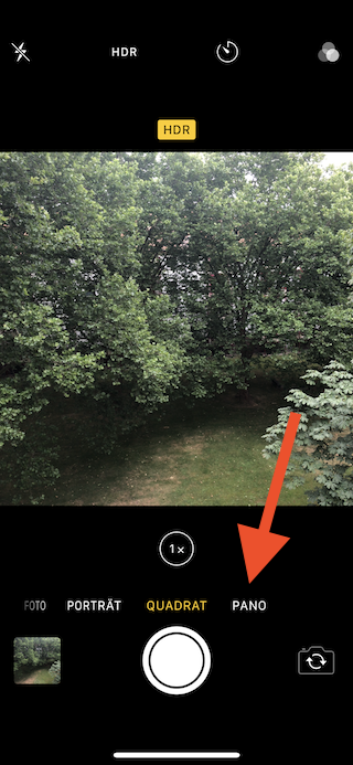 Bessere Panorama-Fotos mit dem Apple iPhone aufnehmen Pano-Funktion auswählen