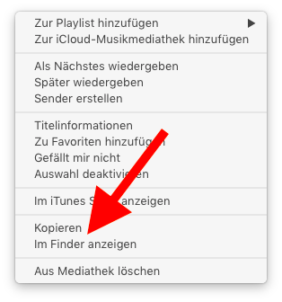 Klingelton und Textton für das Apple iPhone mit iTunes erstellen 13 Im Finder anzeigen