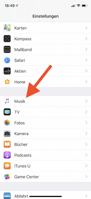 Maximale Lautstärke für Musik auf dem Apple iPhone und iPad begrenzen Musik aufrufen