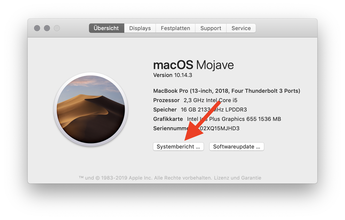 32-Bit-Apps unter macOS finden und aussortieren Systembericht auswählen